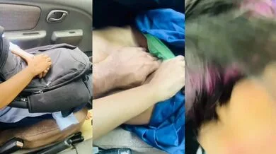 Hairy college girl and professor xxx car sex video
