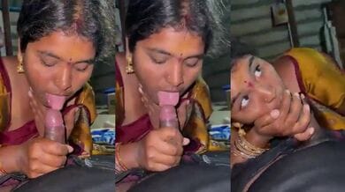 Lovely tamil wife lollipop sucking at home