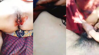 Hot village bhabhi taking cock in periods sex video