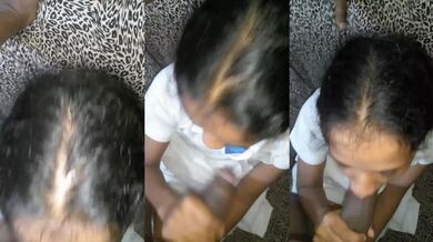 Young Kannada college girl sucks thick cock