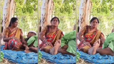 Telugu callgirl aunty giving pleasure to dwarf guy