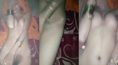 Shy Rajasthani wife nude hairy pussy mms video