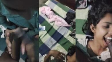 Unmarried Bihari girl sucking long cock