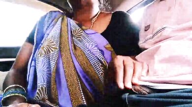 Very hot telugu car blowjob video with dirty audio
