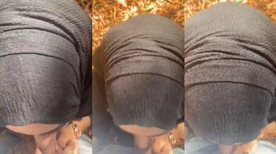 Hyderabadi hijabi mangetar sucking outdoors