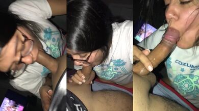 Sloppy and deep cock sucking by hot Indian bhabhi