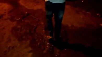 Hot bhabhi and lover fucked on the road at midnight!