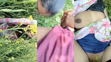 Bihari bhauji and lover fucking in mustard farm