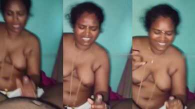 Tamil aunty jerking off young lover boy