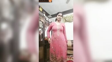 Very hot home alone bhabhi stripped and fingered her pussy