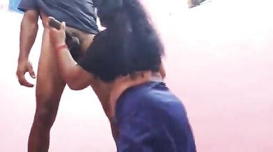 Tamil aunty giving balls licking blowjob to her young lover